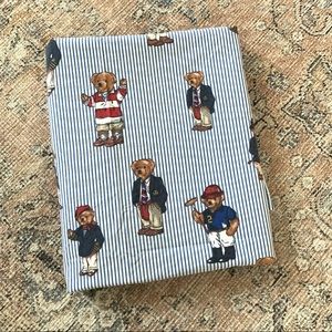 Vintage Ralph Lauren Teddy Bear Twin Flat Sheet